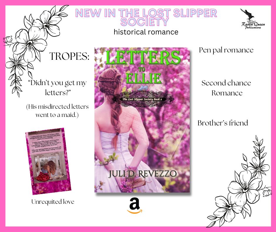 Tropes you'll find in Letters to Ellie, historical romance, second chance romance, Misdirected Letters, unrequited love. available at Amazon