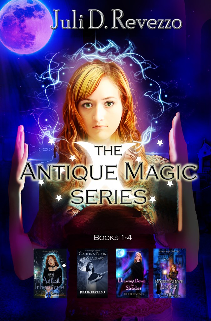 The Antique Magic boxed set Books 1-4, Juli D. Revezzo, urban fantasy, witch fantasy, cozy mystery, Kindle, Nook, Kobo